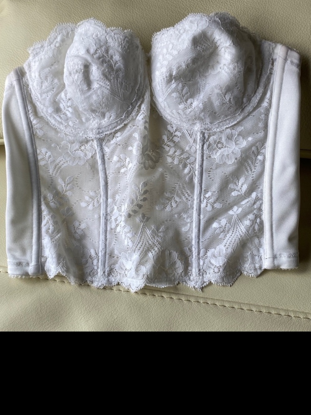 White Lace Strapless or with straps Bustier or corset - Picture 2 of 15